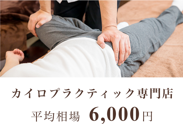 カイロプラクティック専門店 平均相場 5,400円